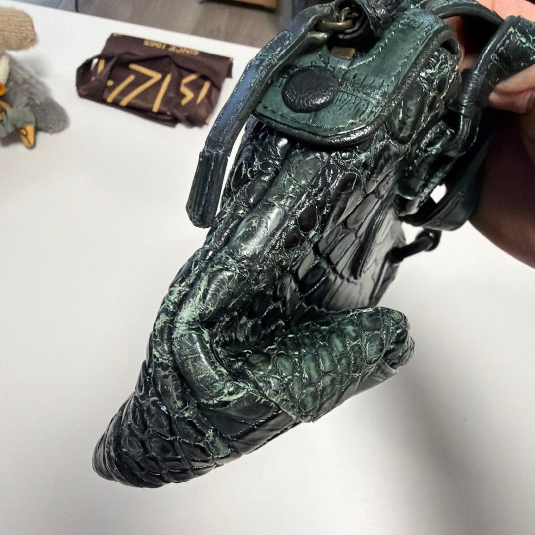 「ぬこさん専用〜ʕ•ᴥ•ʔ」IBIZA ダークグリーン　ハンドバッグ　美品！