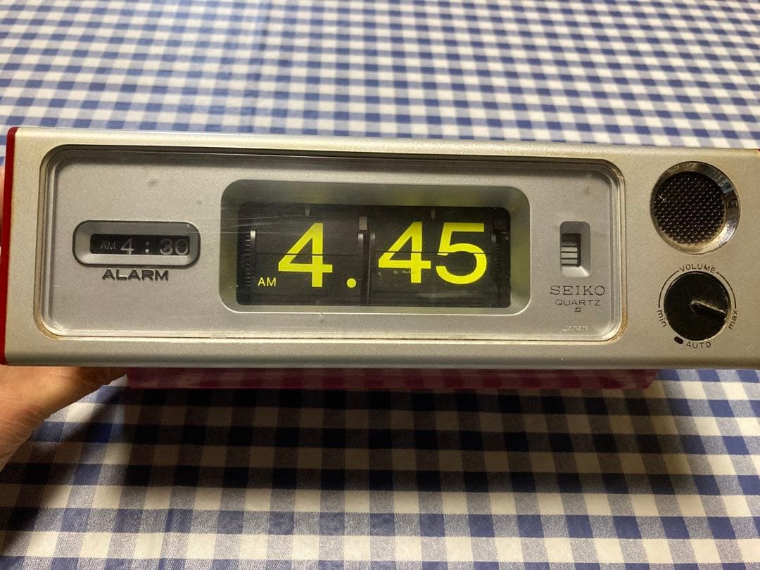 当時物 セイコー パタパタ時計 QN-502R 置時計 目覚まし時計