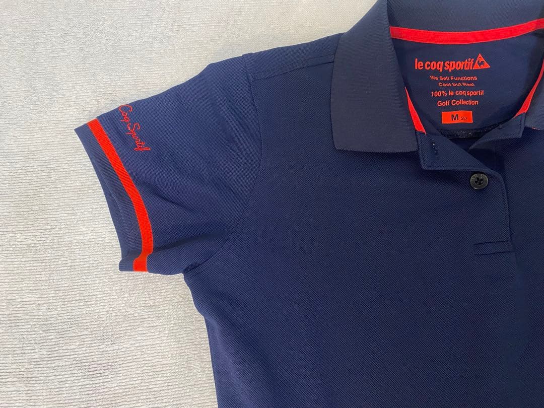 ルコック ゴルフ レディース 半袖ワンピース ネイビー M 吸汗速乾