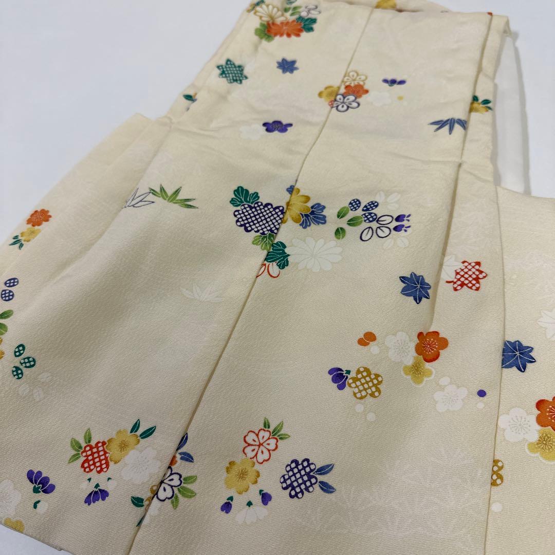 新品 正絹 被布 単品 友禅 手描 薄クリーム地 七五三 被布コート