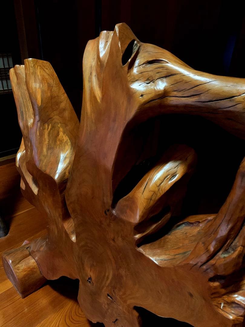 神代杉　衝立　置物　天然木