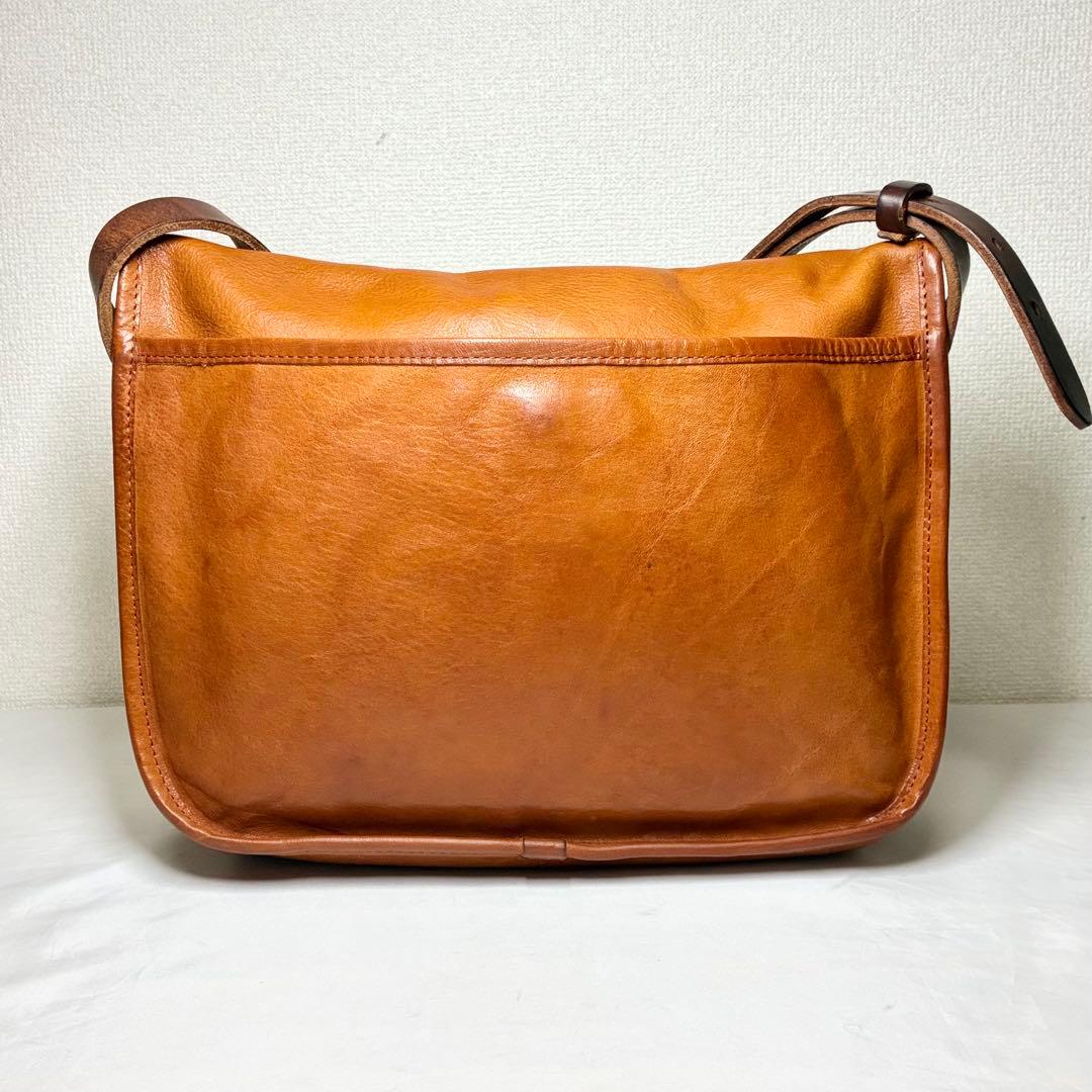 【人気】　スロウ　ルボーノ　ショルダーバッグ　栃木レザー　ヌメ革　キャメル