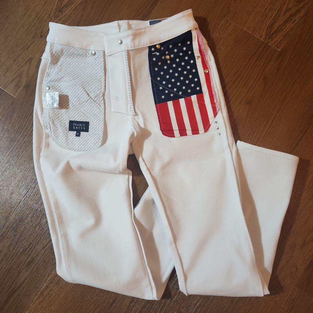【新品未使用タグ付き】パーリーゲイツ ストレッチパンツ ホワイト00