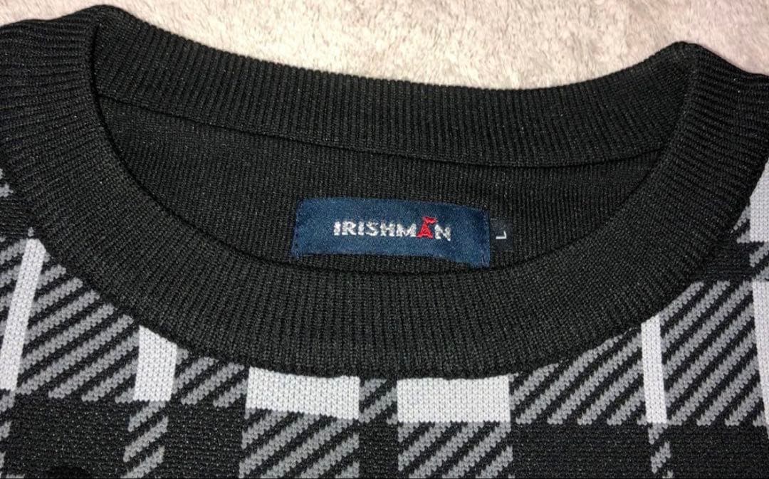【新品　値下中】IRISHMAN アイリッシュマン オリジナルチェックニット L