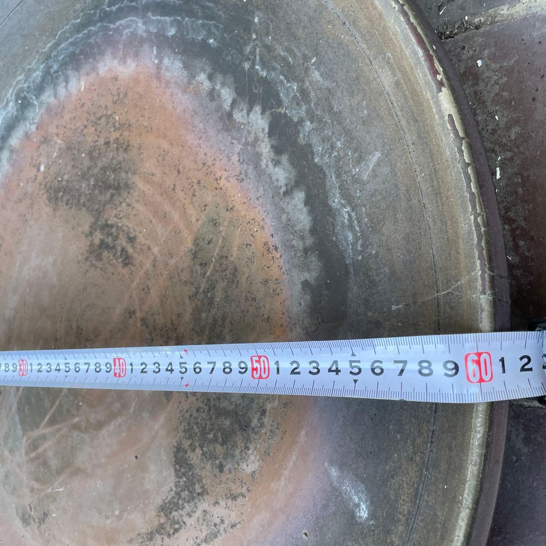 備前焼大皿陶器製　約60cm 作者銘有り