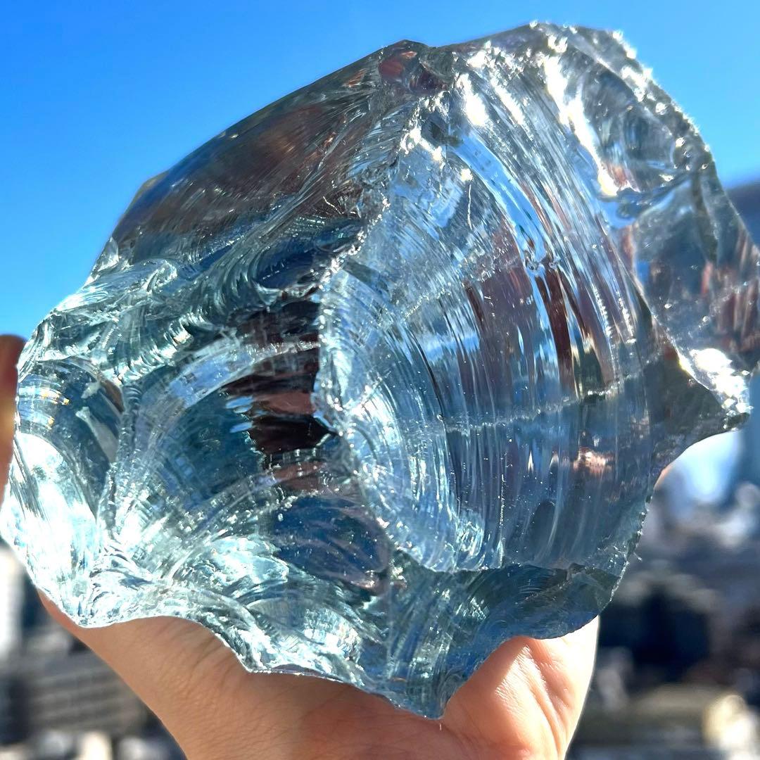 売約済み✨美特大✨純正シエラネバダ産初期 アンダラクリスタル ✨アヴァロンブルー