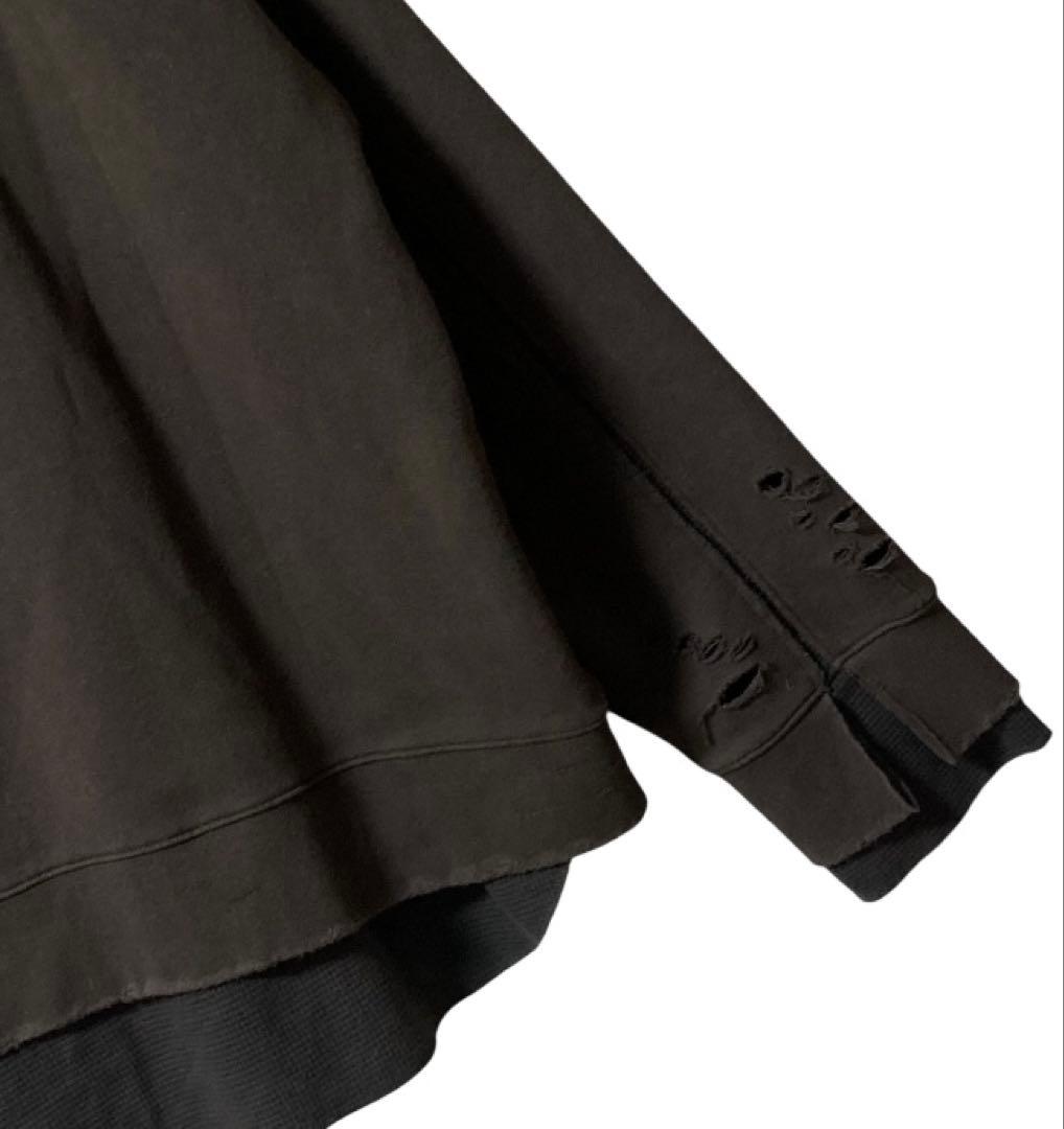 美品‼︎ ADAM PATEK ダメージ加工 スウェット トレーナー ワッフル重着