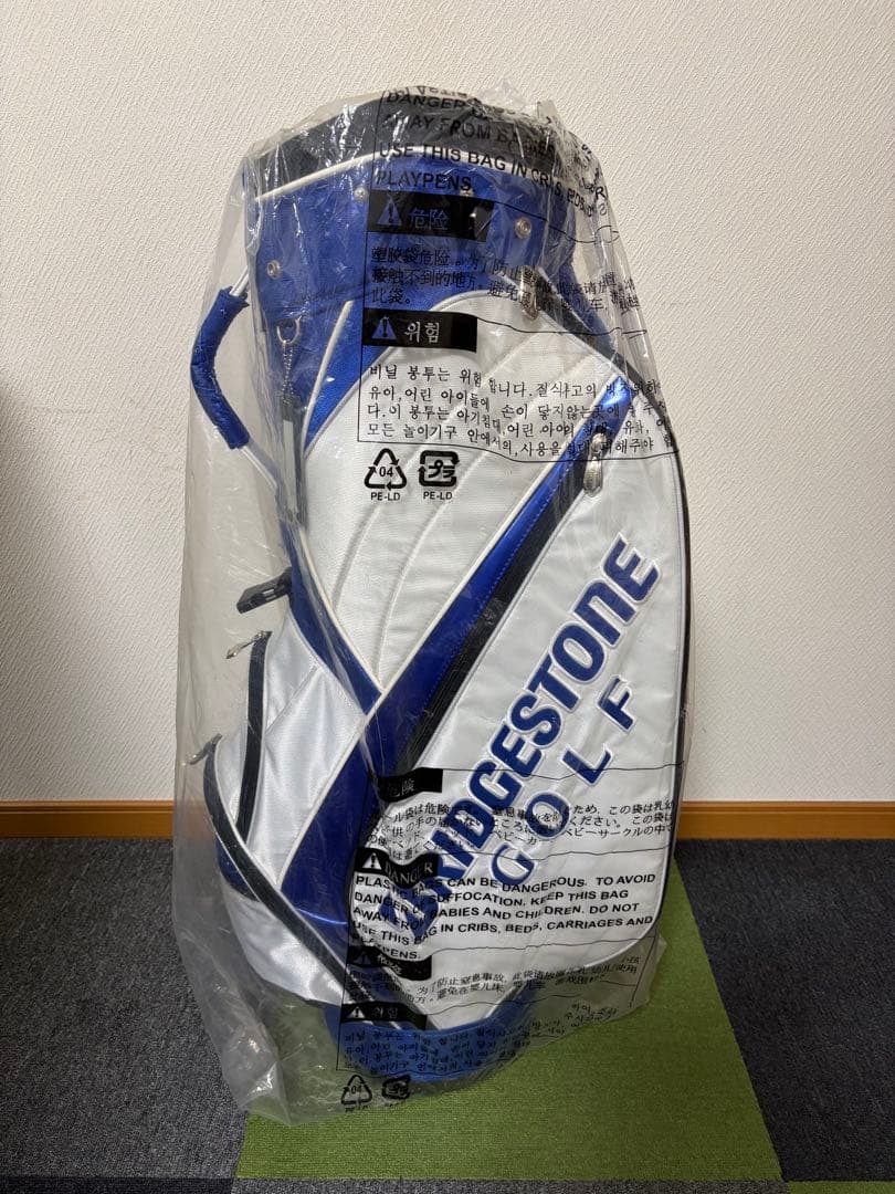 BRIDGESTONE ゴルフキャディバッグ ホワイト/ブルー