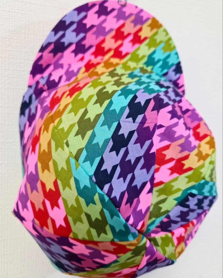 ★サイクルキャップ★【No.90】千鳥格子(USコットン)