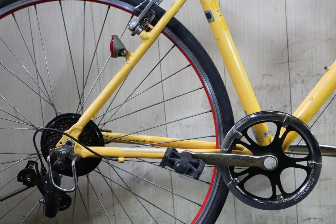 ルノー（RENAULT）700C シマノ6速 アルミ 440mm YELLOW