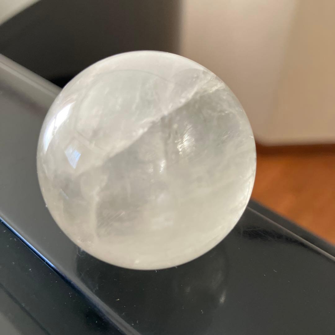 のらさま専用珍！緑水晶　グリーン水晶　スフィア　天然石置物　E12