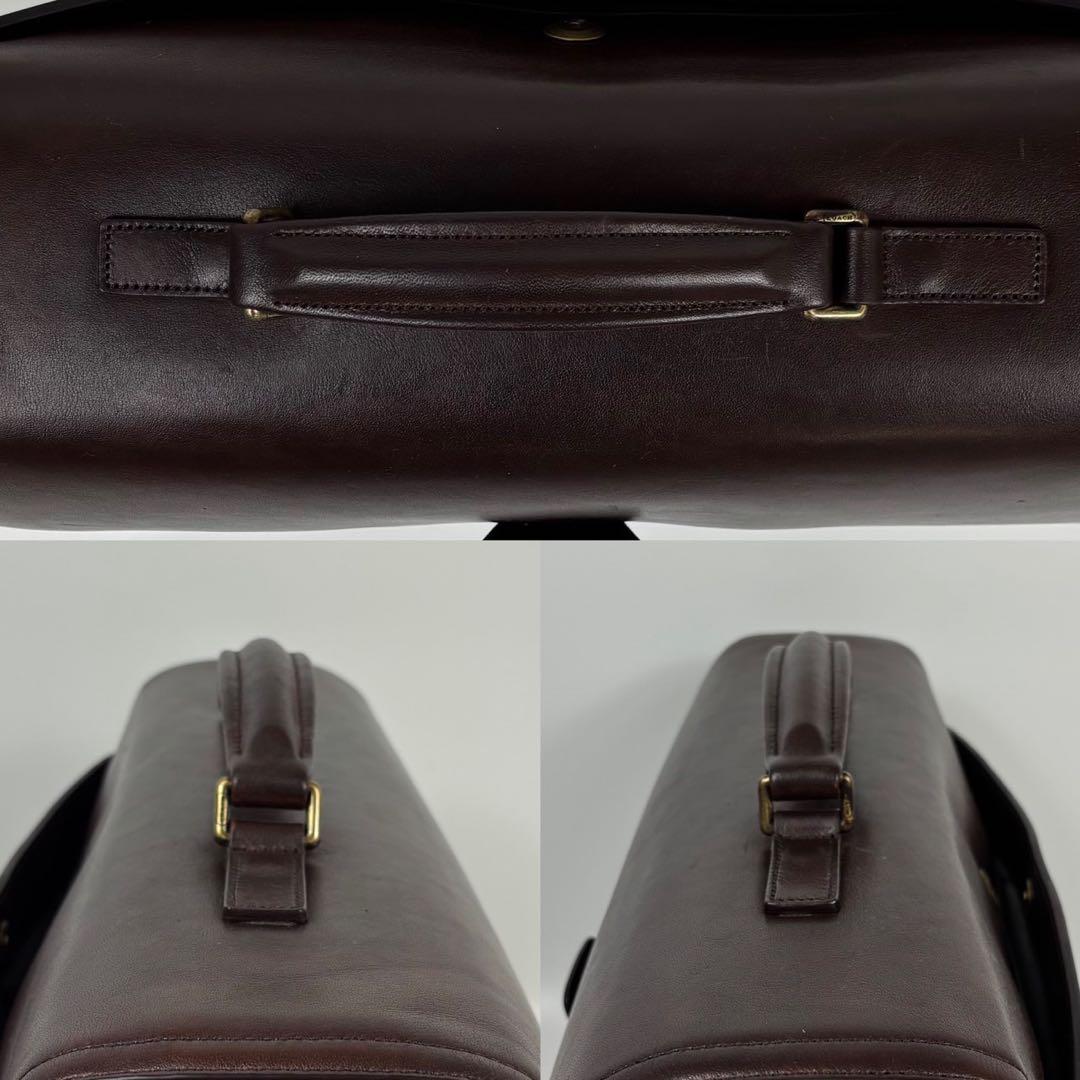 レア廃盤　コーチ　ビジネスバッグ　ゴールド金具　レザー　ブラウン　A4OK