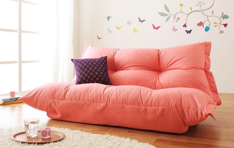 もこもこソファ ソファベッド ふかふか感＆ボリューム感＆5段階リクライニング P