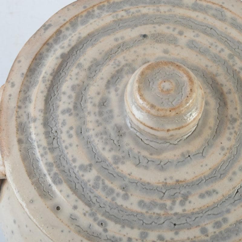 中国　磁州窯　鉄絵　花草文　高麗水指　共箱　V　9891A