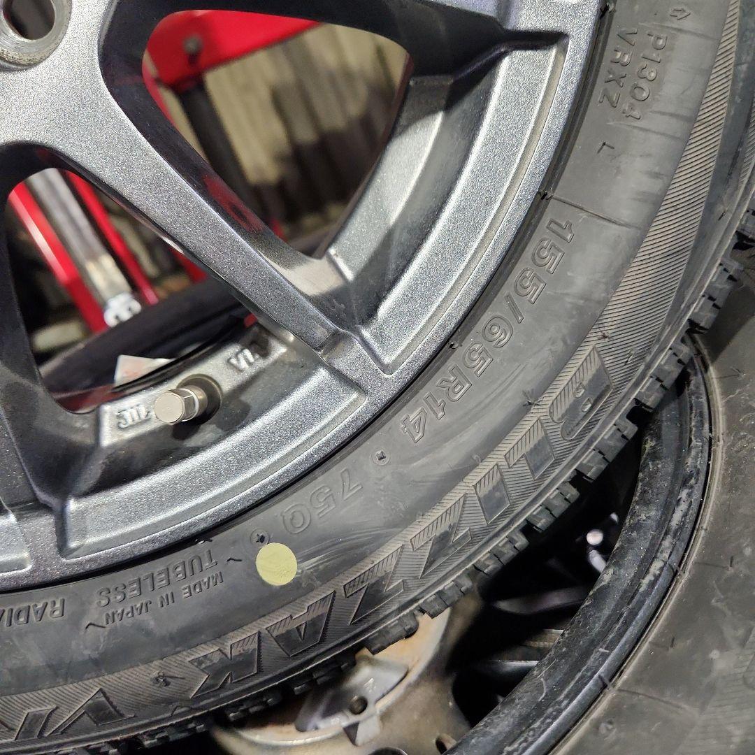 155/65R14　スタッドレス　外品アルミホイール付き　4本セット