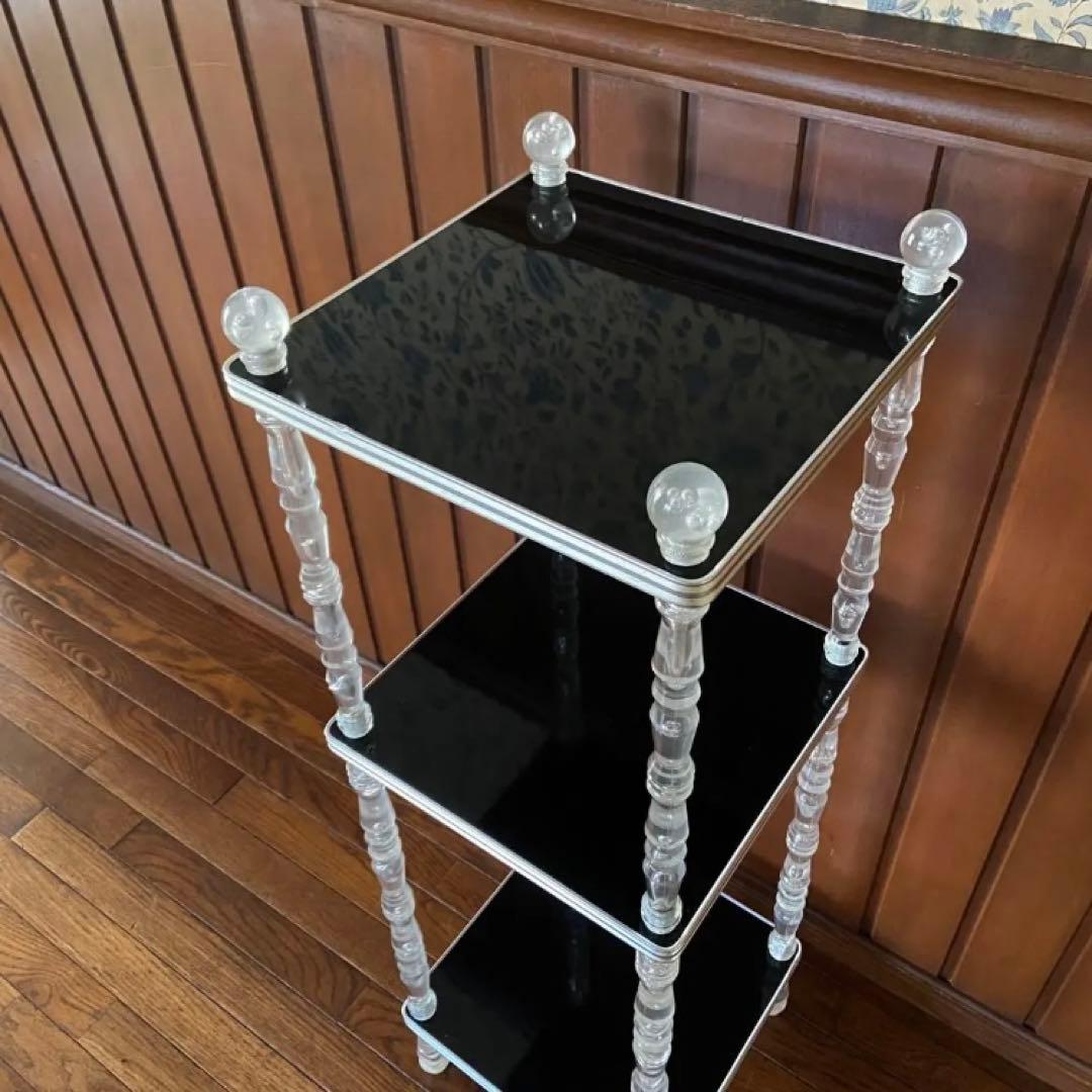 ’70s 昭和レトロ　飾り棚　ブラック　 レトロ家具