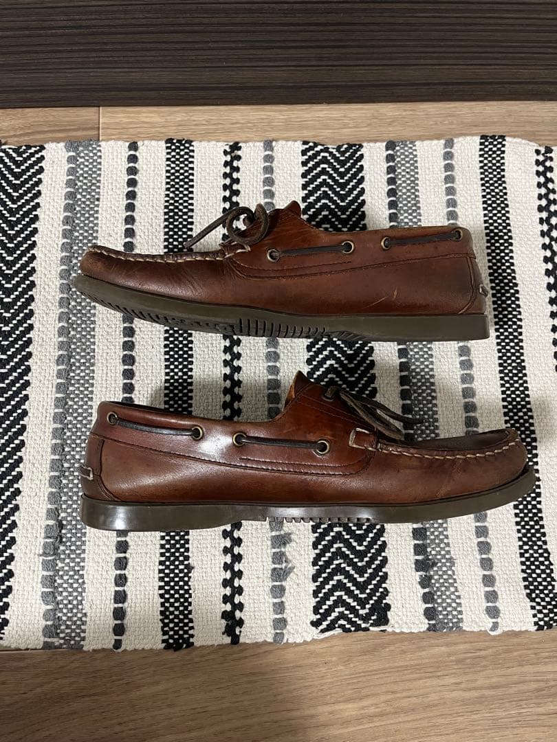 Parabootブラウンレザー モカシン・ローファー