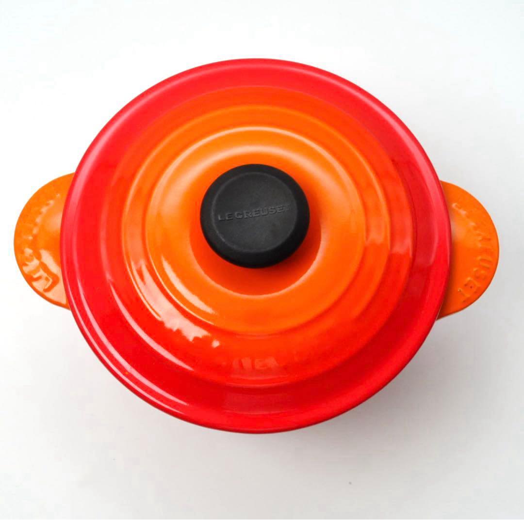 【美品】LE CREUSET　ココット エブリィ オレンジ 18cm