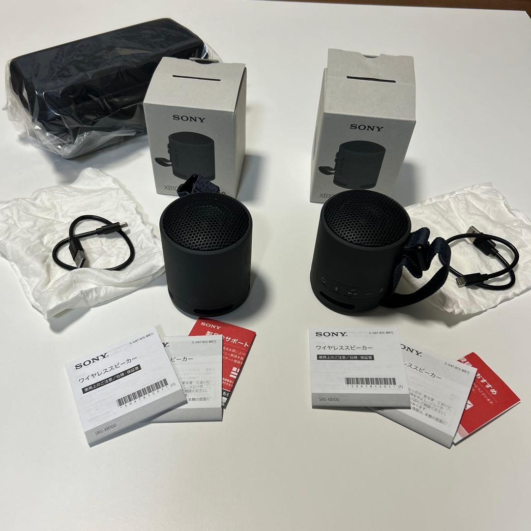 ソニー srs xb100 ブラック2個セット 美品 ケース付き