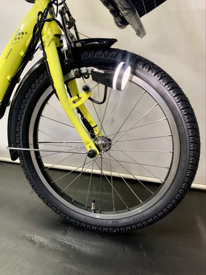 1年保証 送料無料　ブリヂストン　20インチ　黄色　子供乗せ　電動アシスト自転車