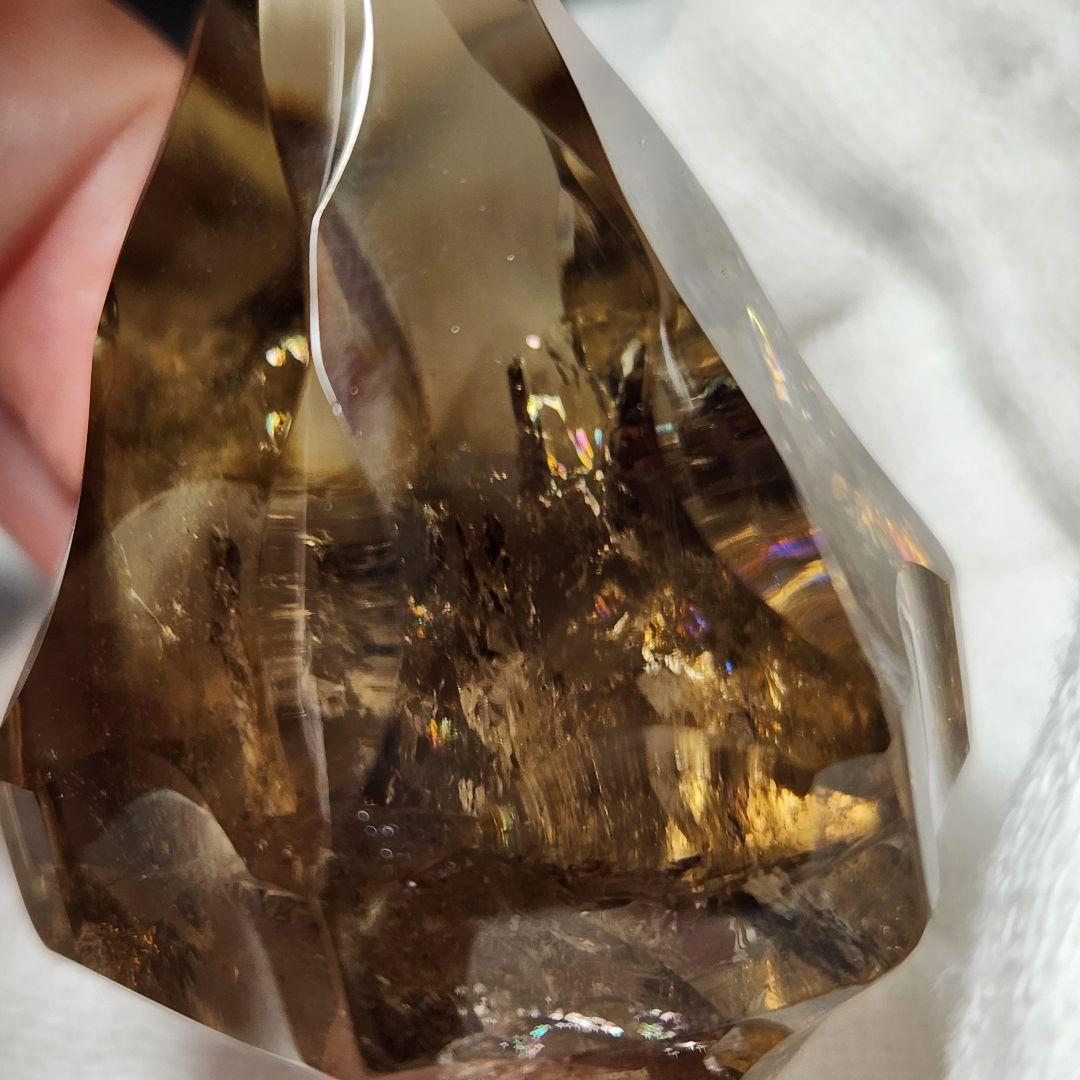 激レア！【新品】ゼウスクオーツ ★ スモーキーシトリン ★ 天然アイリス沢山