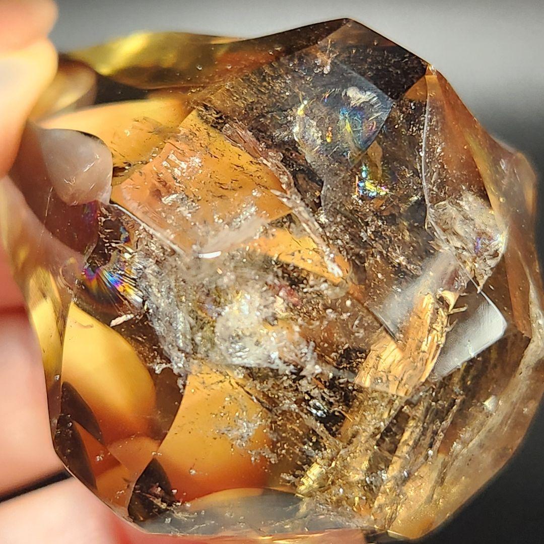 激レア！【新品】ゼウスクオーツ ★ スモーキーシトリン ★ 天然アイリス沢山