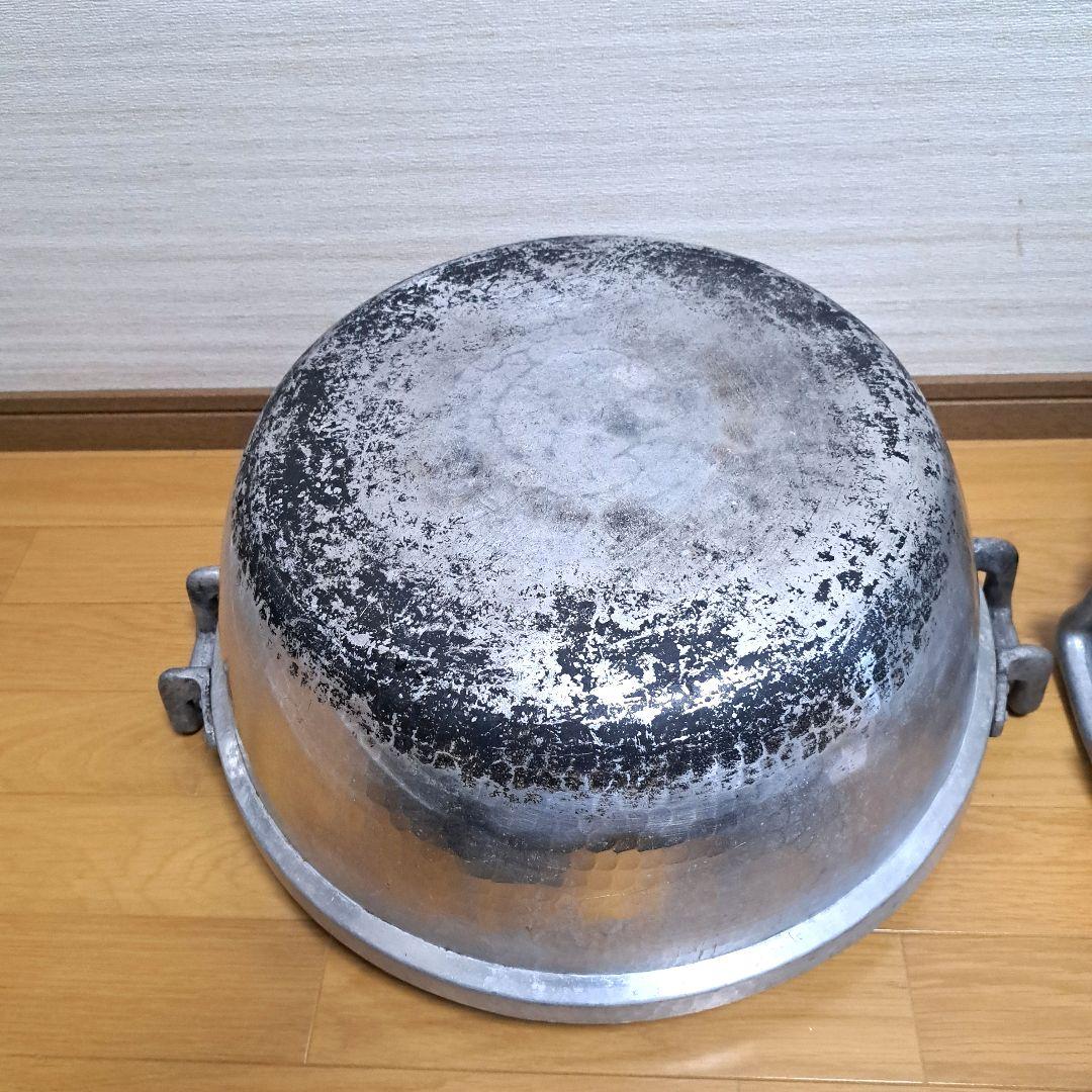 業務用アルミ製両手鍋セット 大 46㎝.51㎝の2点