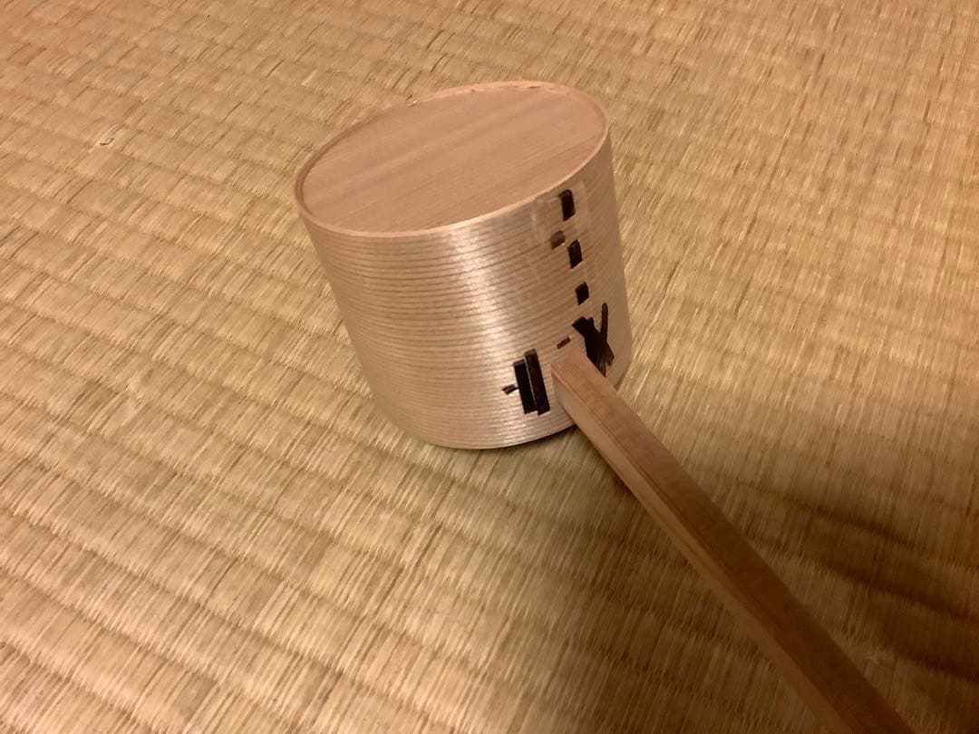 茶道具　湯桶+つくばい柄杓