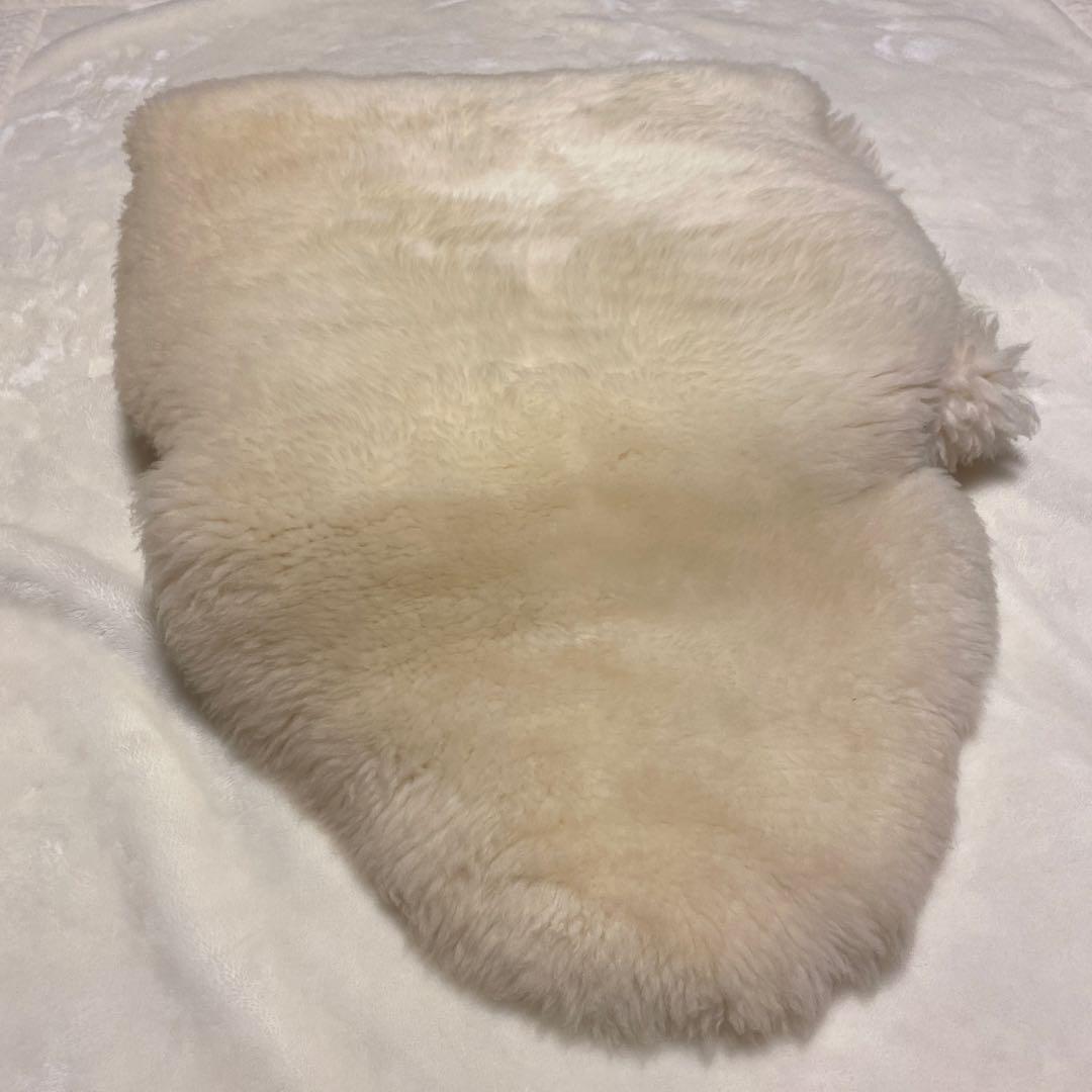 ニチロムートン　ムートンラグ　ニチロ　NICHIRO 羊毛　アイボリー