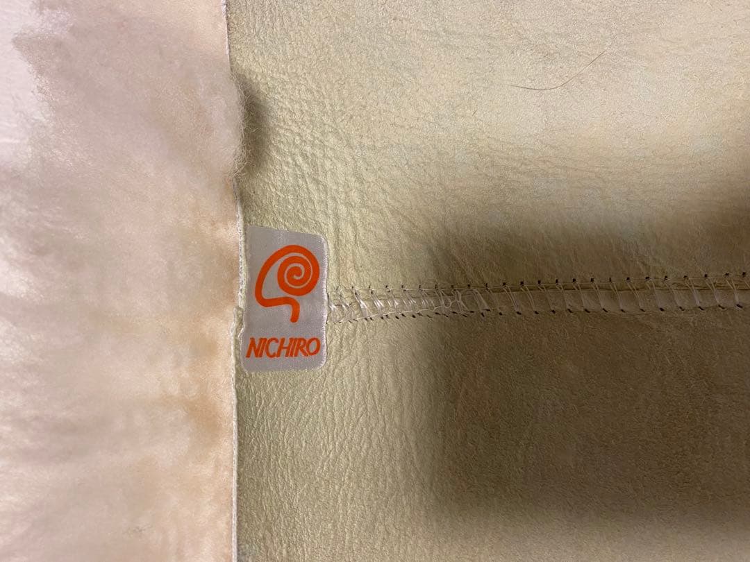 ニチロムートン　ムートンラグ　ニチロ　NICHIRO 羊毛　アイボリー