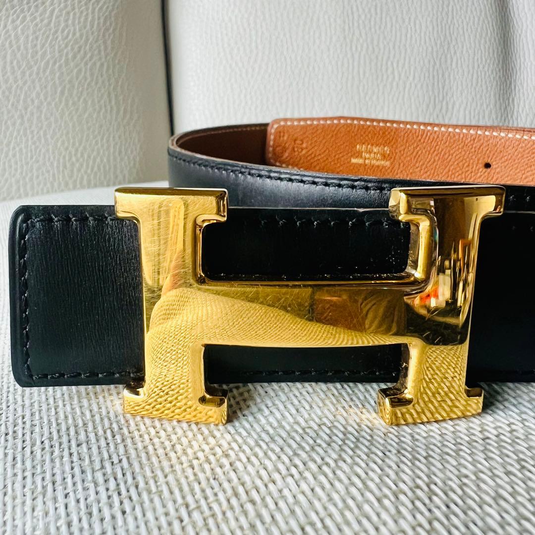 ⭐️美品❗️Vintageエルメス HERMES 91年 レザーベルト リバーシブル