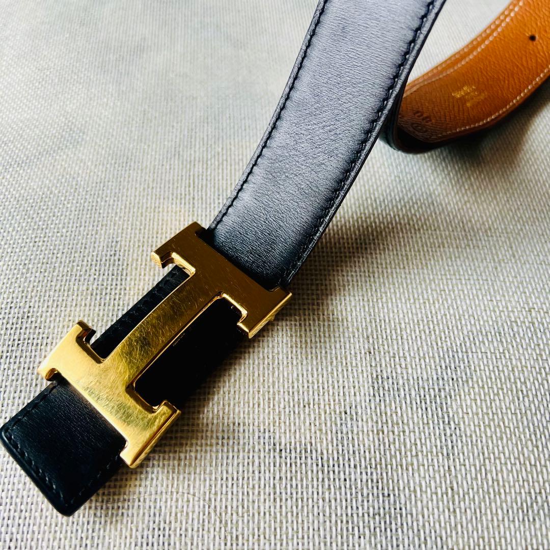 ⭐️美品❗️Vintageエルメス HERMES 91年 レザーベルト リバーシブル