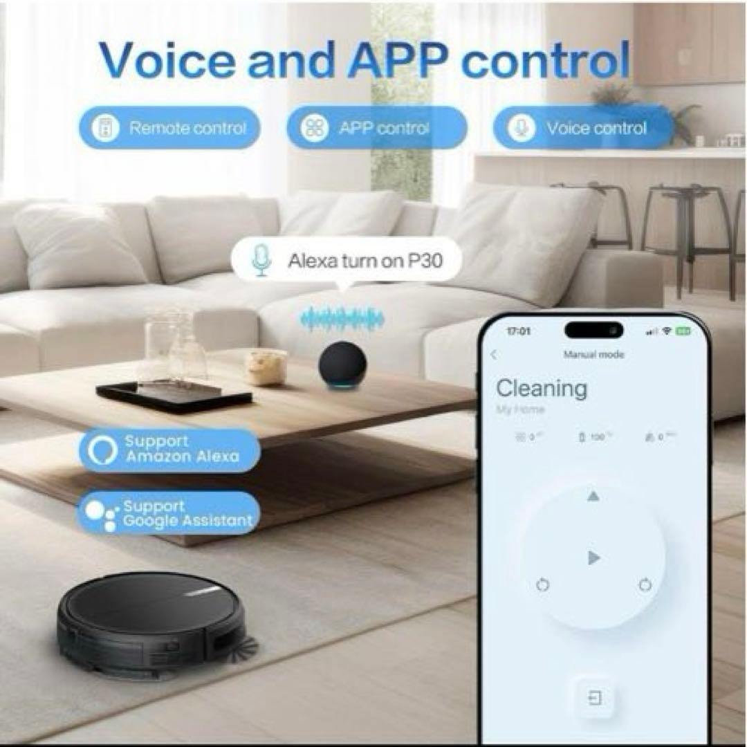 ロボット掃除機 水拭き 強力吸引 3000PA 140㎡間連続稼働 新品
