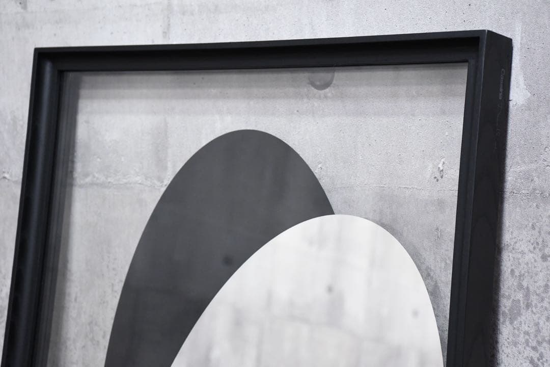 EEK132 展示品 カッシーナ デッドライン ミラー 29万 ブラックフレーム