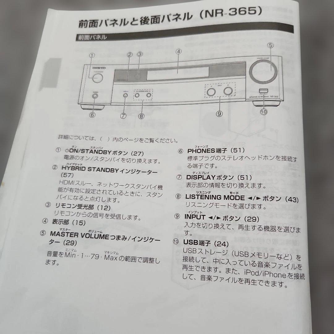 ONKYO NR-365 ネットワークAVレシーバー