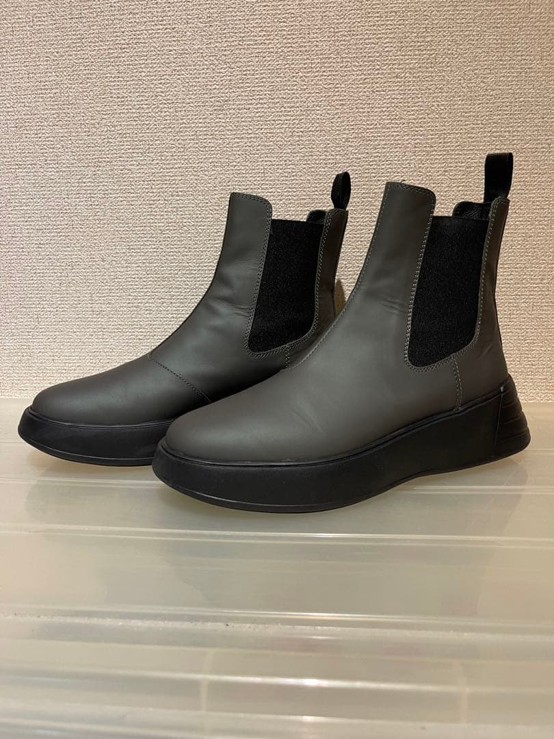 HOGAN レディース オリーブ色(グレー)サイドゴアブーツ