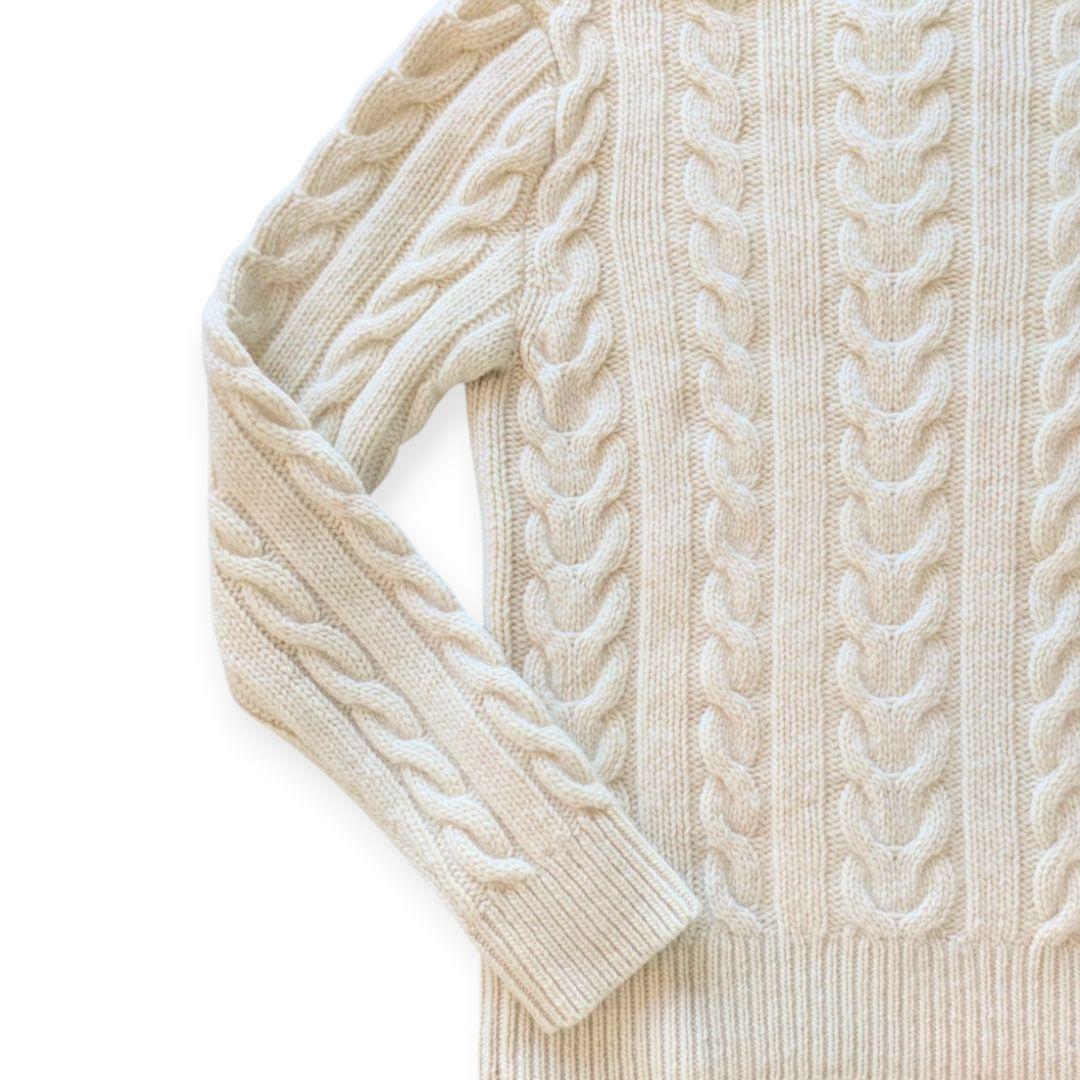 RALPH LAUREN PURPLE LABEL 白カシミヤタートルセーター