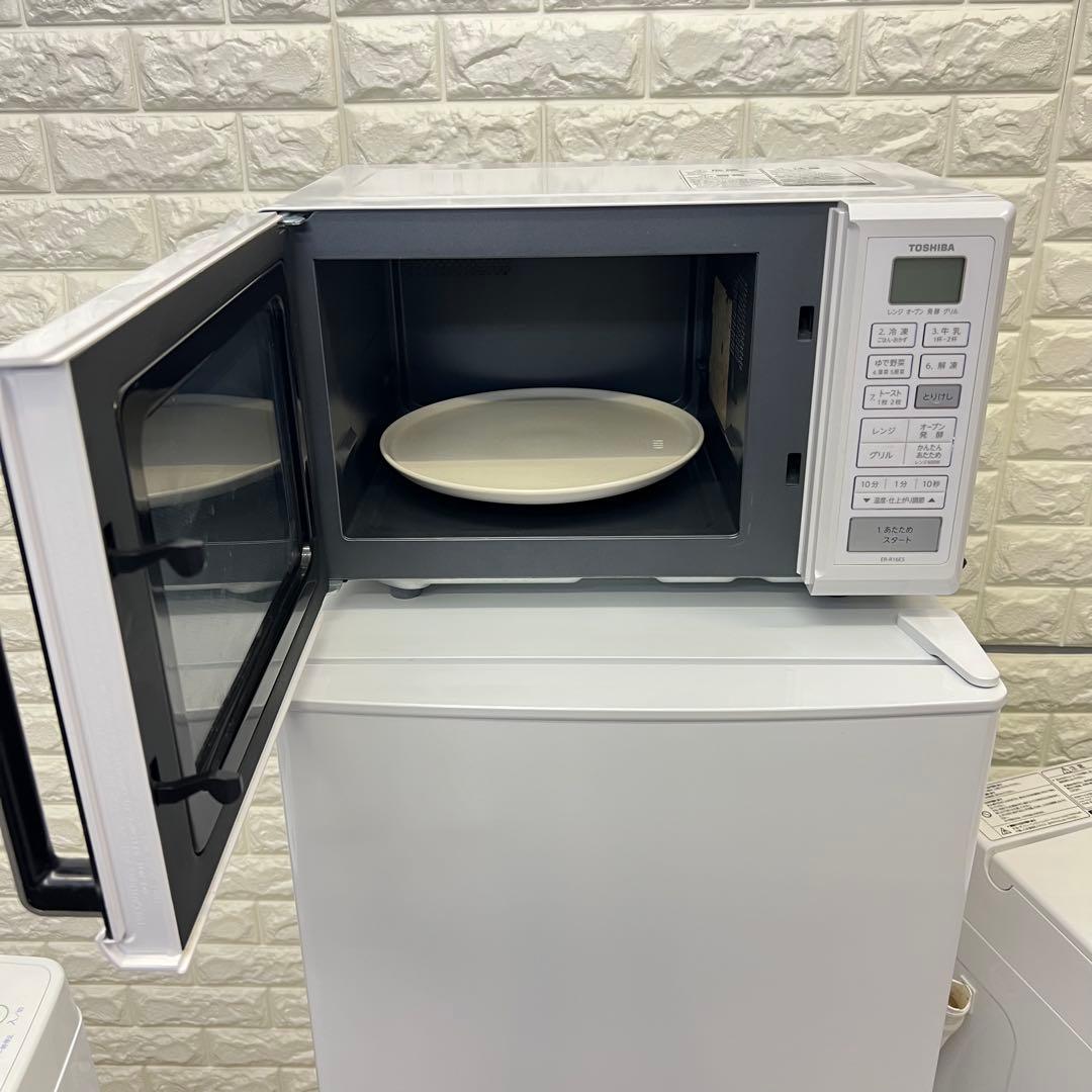 生活家電 3点セット 冷蔵庫 洗濯機分解洗浄済み　✨✨電子レンジ ‼️