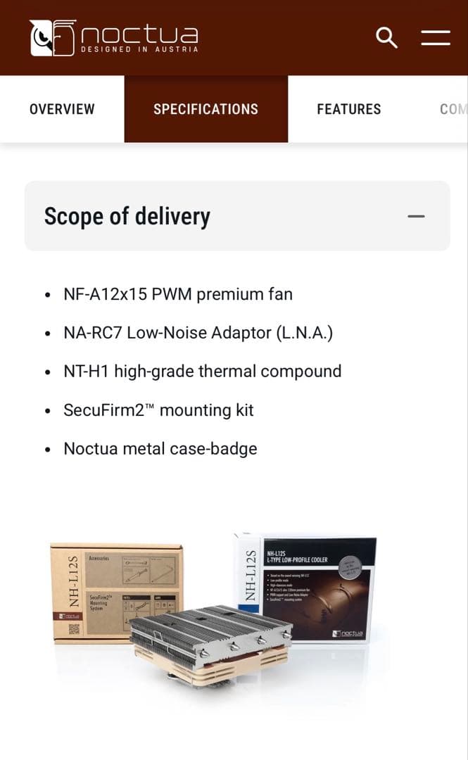 Noctua CPUクーラ NH-L12S
