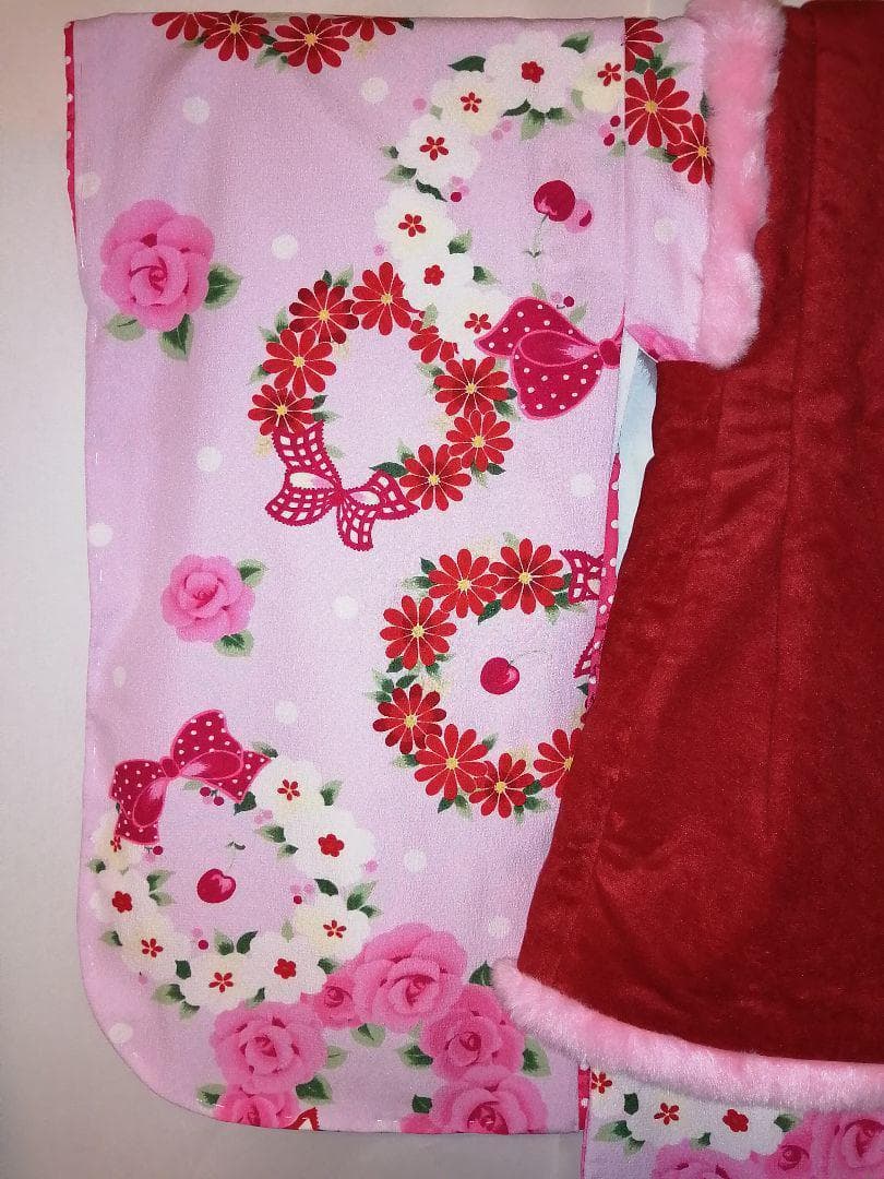 松田聖子ブランド 七五三 3歳.着物.被布.女の子セット巾着 髪飾り 草履付3④