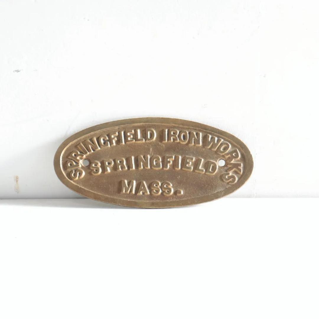 USAビンテージ ブラス真鍮プレート サインプレート　銘板 インダストリアル