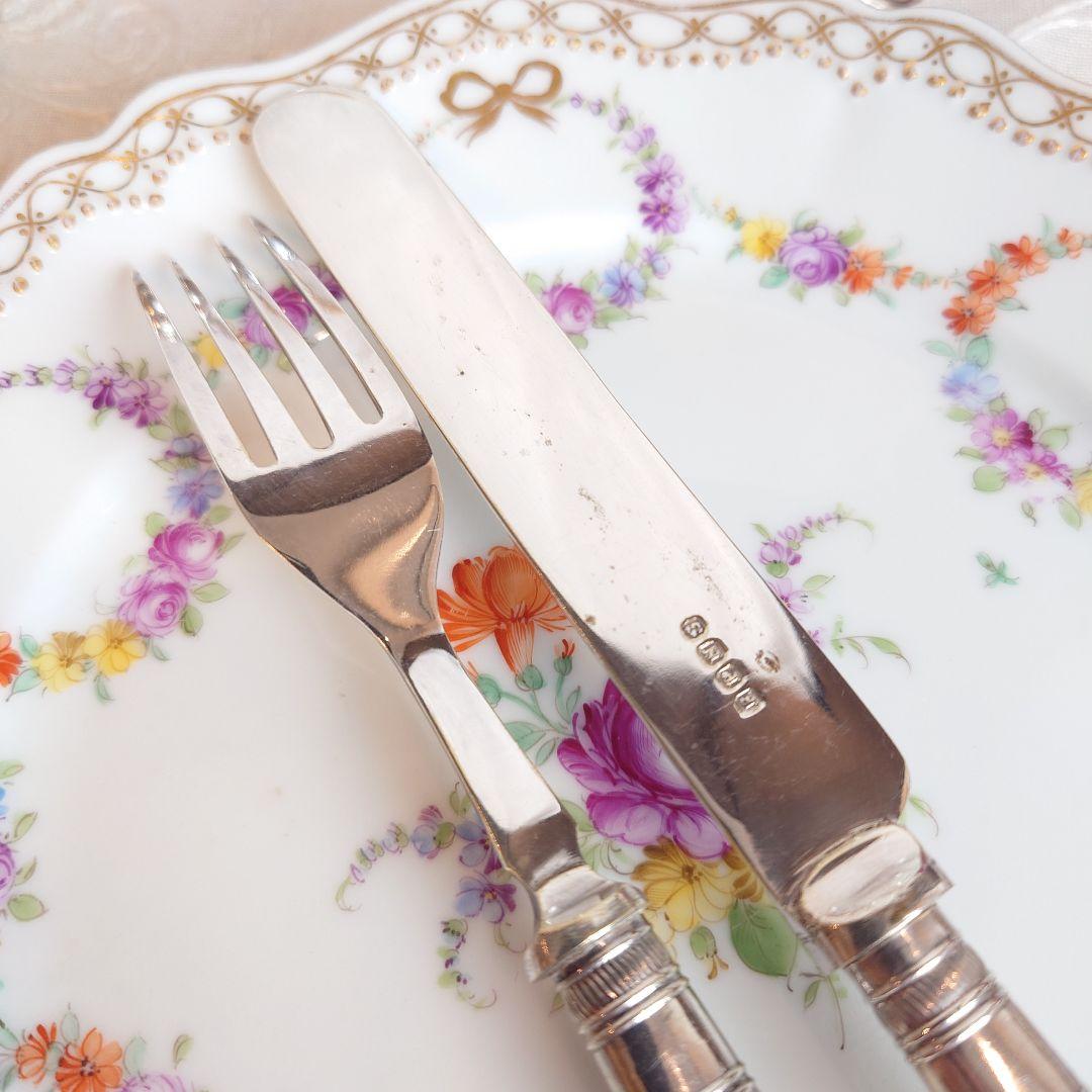 白蝶貝　マザーオブパール　デザートカトラリー　ナイフ　フォーク　アンティーク