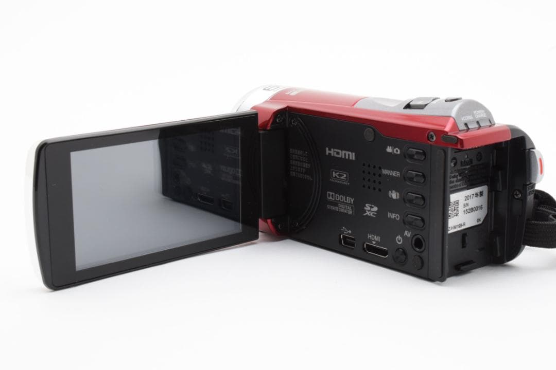 【極美品】JVC Everio GZ-HM199　レッド　動作確認済