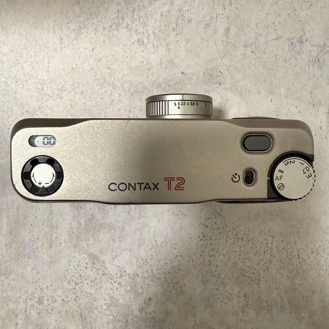 動作確認済み CONTAX T2 シルバー コンパクト フィルムカメラ