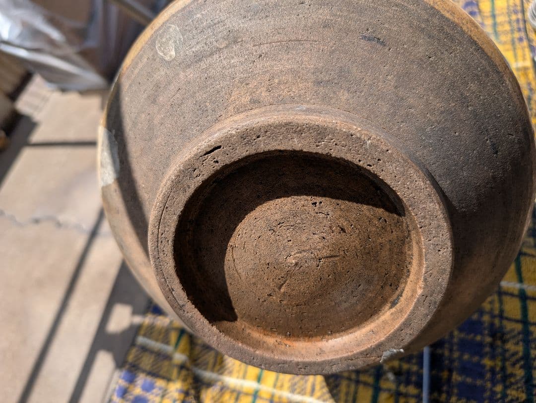 陶器製古い、 時代物片口鉢 直径約30cm