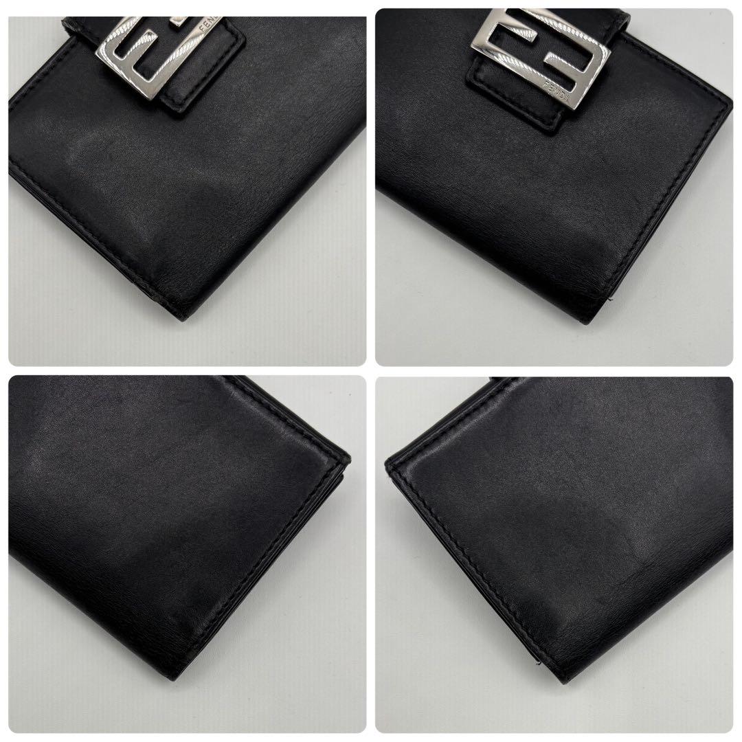 美品 FENDI フェンディ レザー 名刺入れ カードケース 財布 ブラック