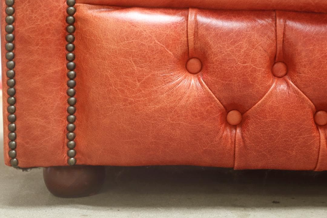 イギリス DISTINCTIVE チェスターフィールド 3Pソファ ヴィンテージ