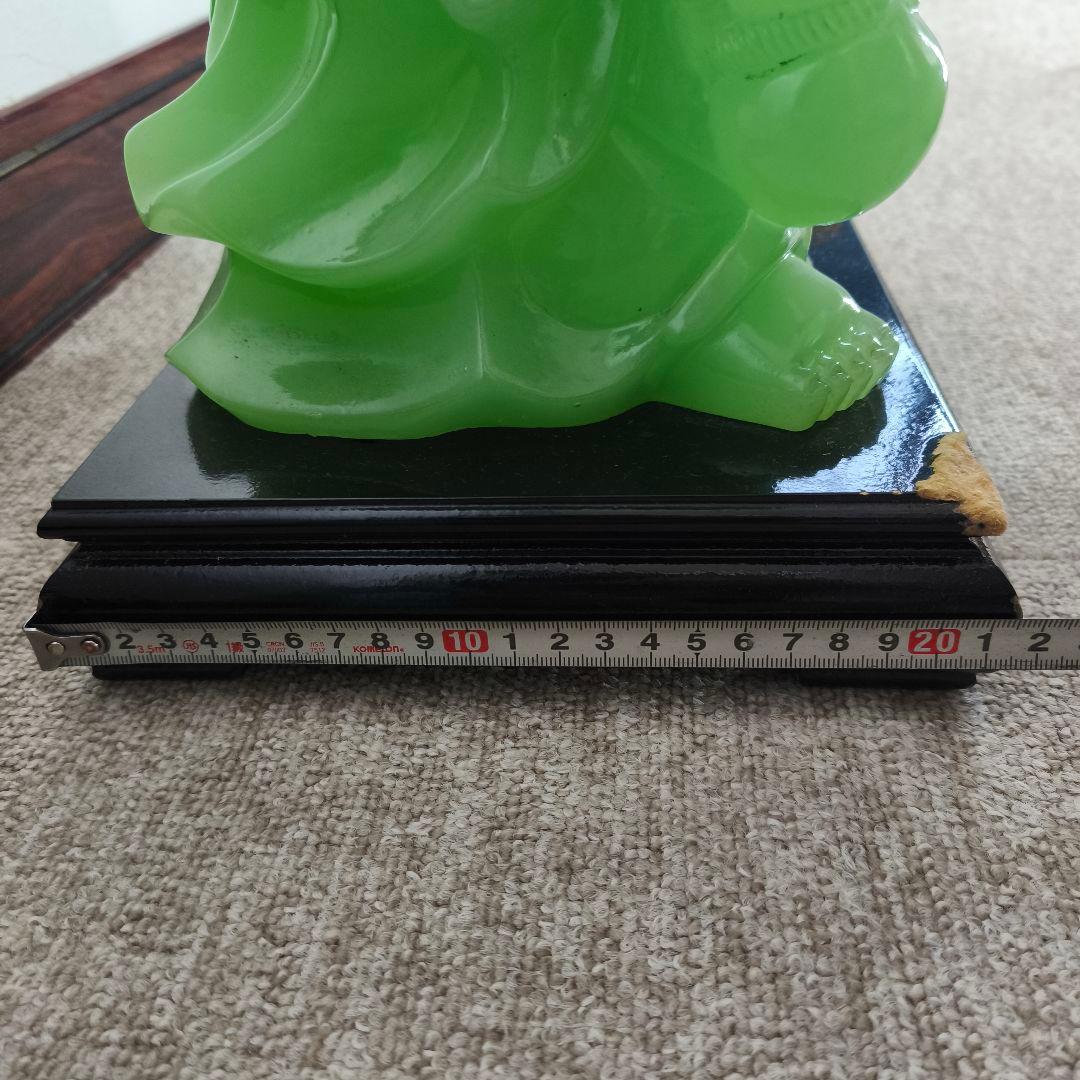 翡翠 布袋様 七福神 厄除け 置物　難あり