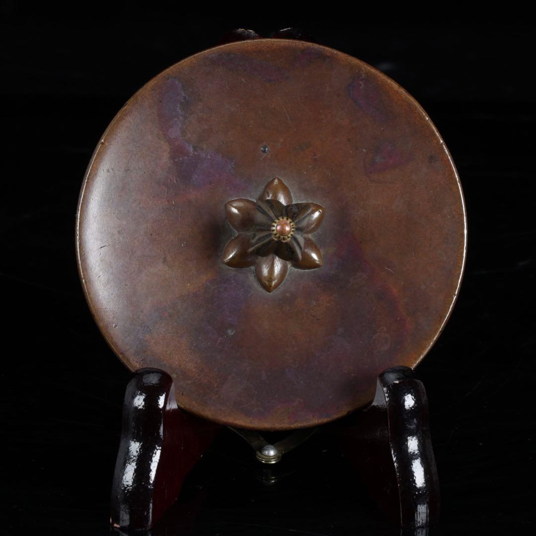 時代鉄瓶【大日本御釜師 堀政五郎（浄親）】菊桐紋鉄瓶 共箱 茶道具 骨董 古美術