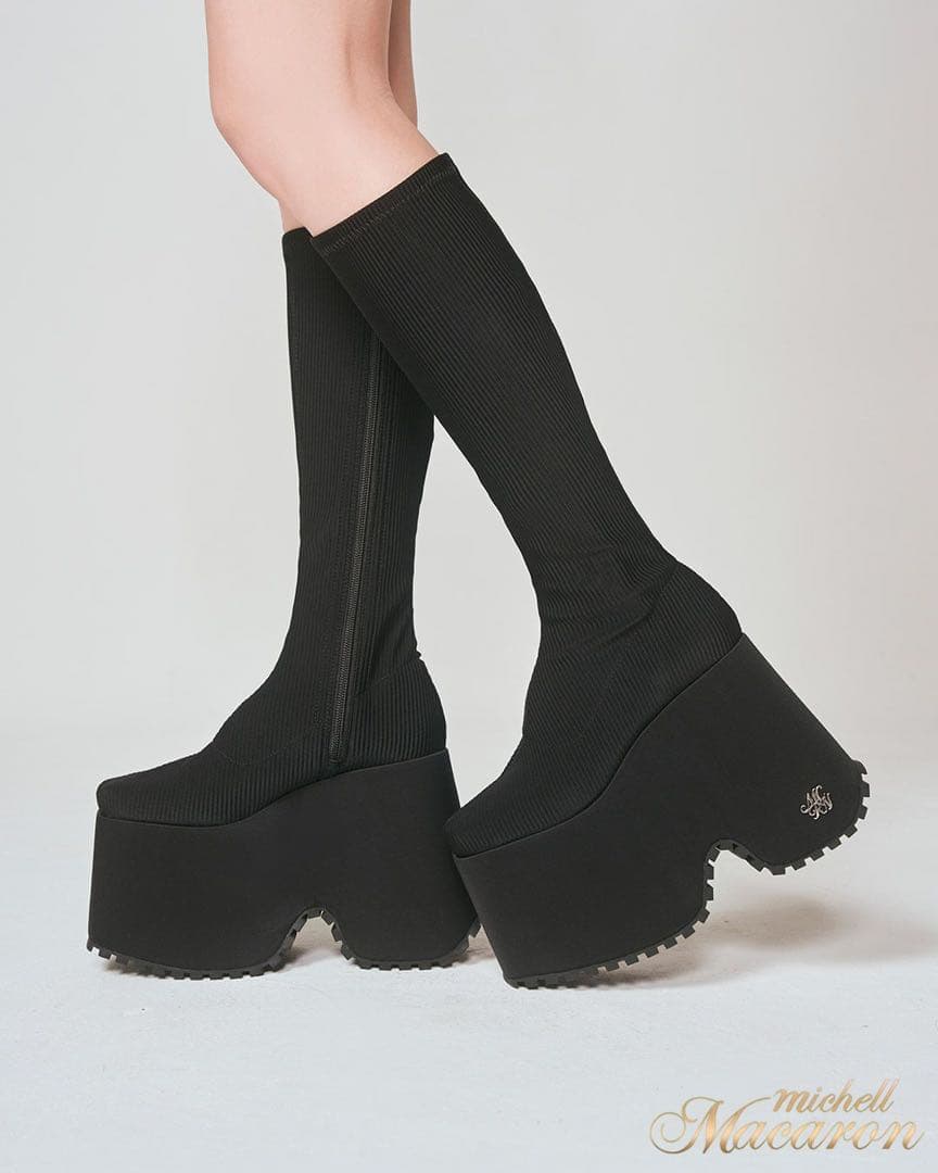 ミシェルマカロン14.5cm史上最強ロングブーツ　L(24.5〜25)